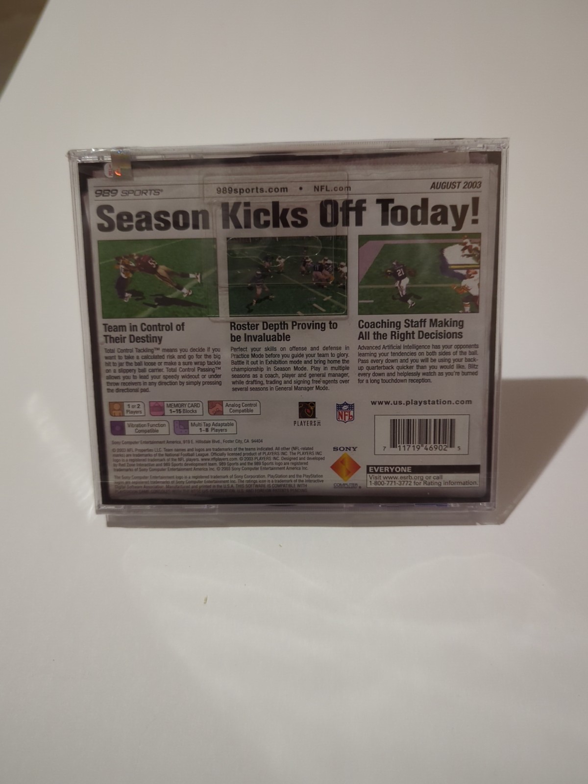 NFL GameDay 2004 (Sony PlayStation 1, 2003) PS1 New Factory Sealed