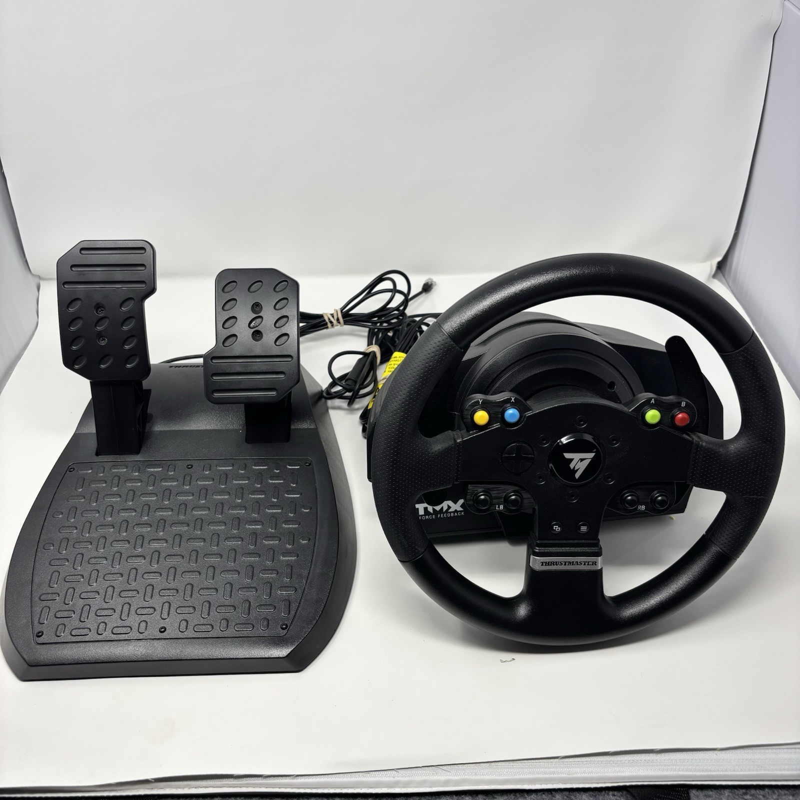 Thrustmaster TMX Force Feedback Racing Wheel for Xbox One, Pedals UNTESTED READ