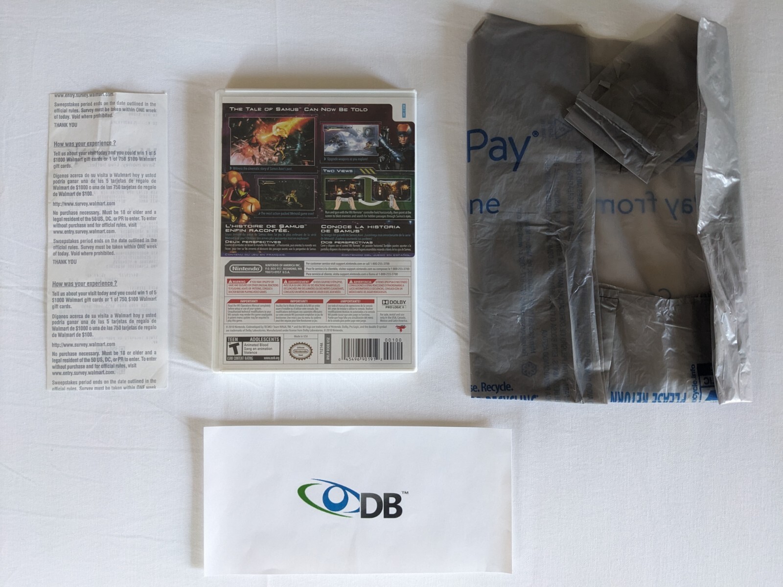 Nintendo Wii – Metroid: Other M – New/Sealed/Y-Seam + Sale Receipt & Plastic Bag