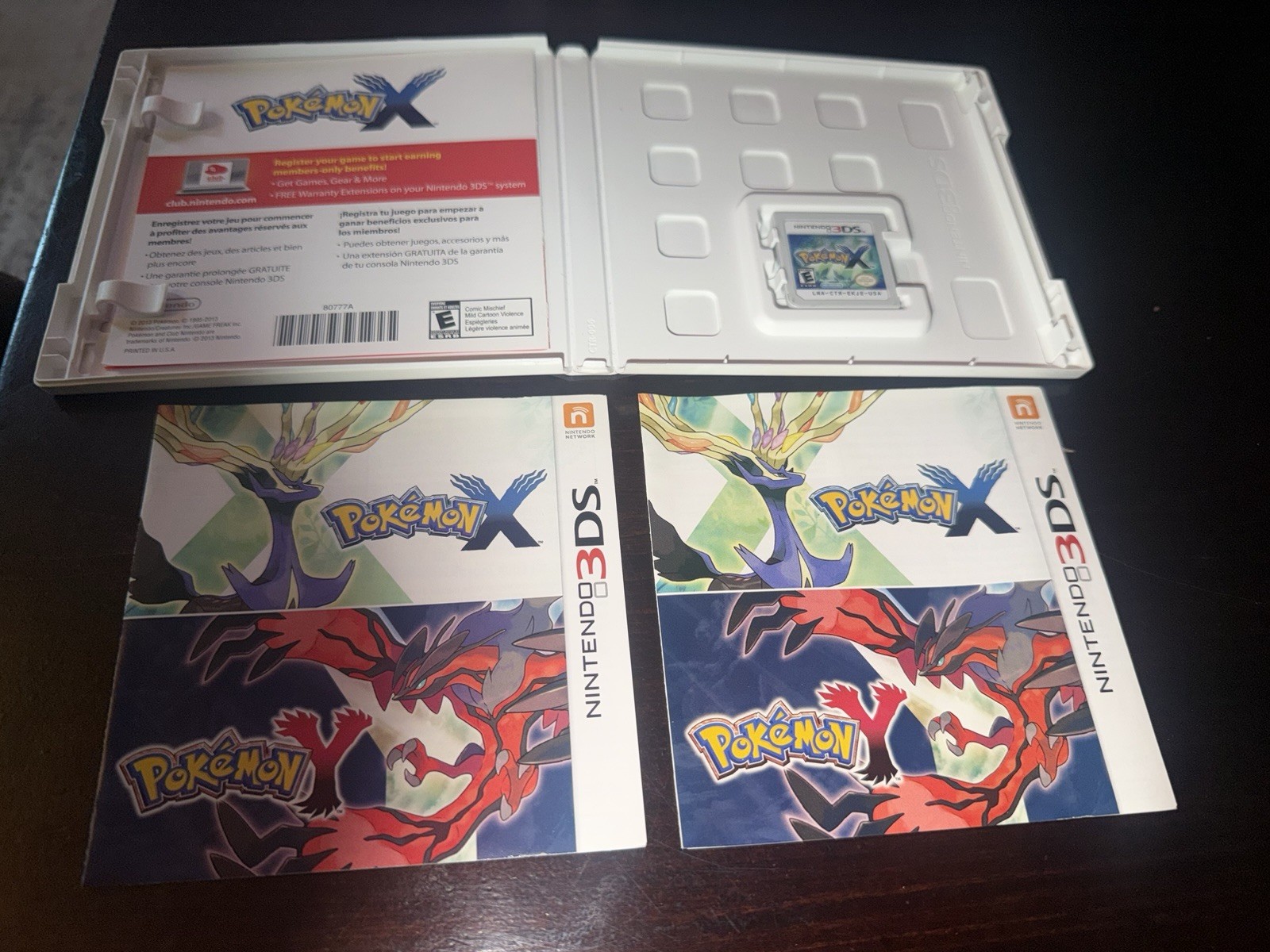 Pokemon X (Nintendo 3DS, 2013) 100% CIB Complete w/ Cartridge,Manual, Inserts