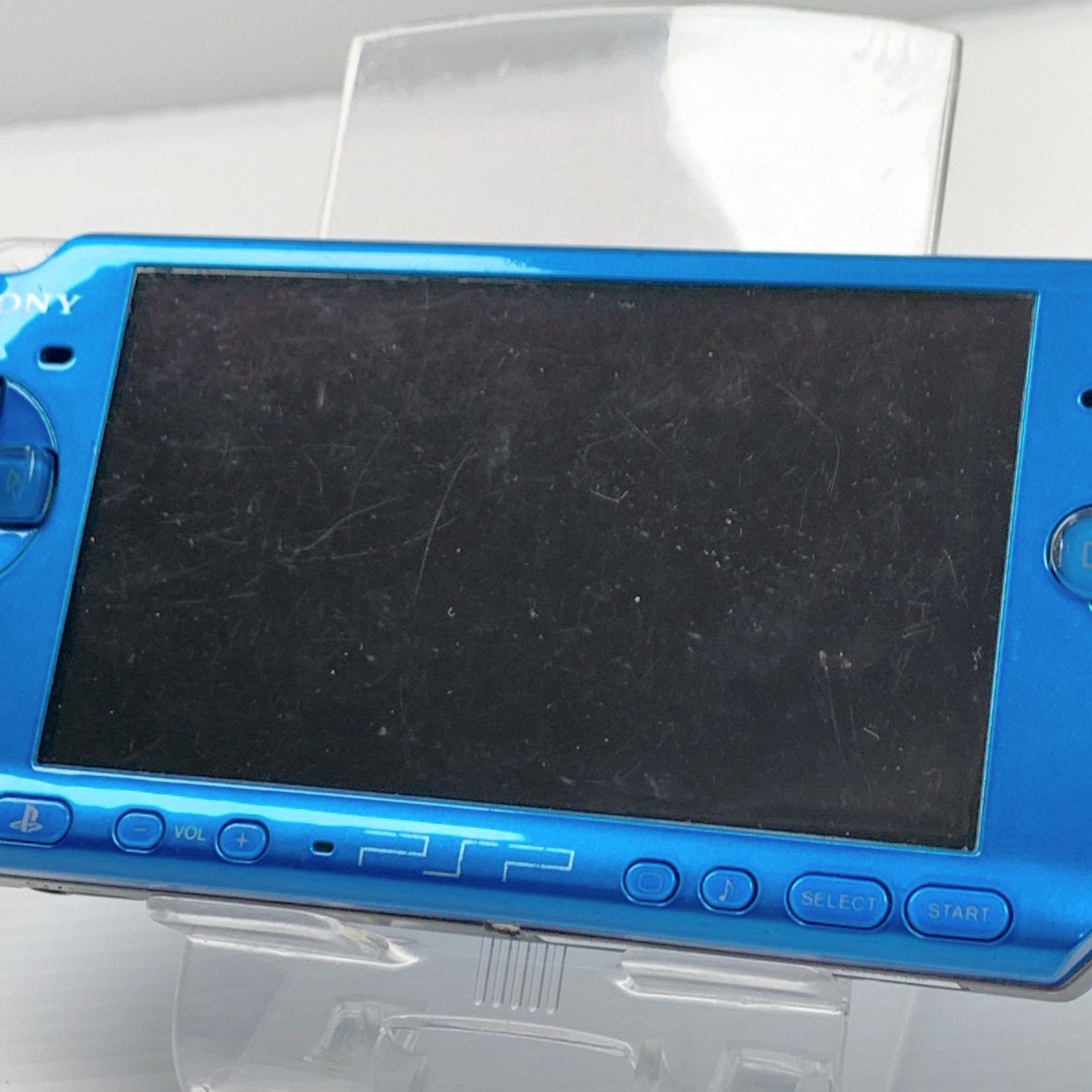 PSP Playstation Portable Vibrant Blue PSP 3000 VB Console USB cable Tested Japan