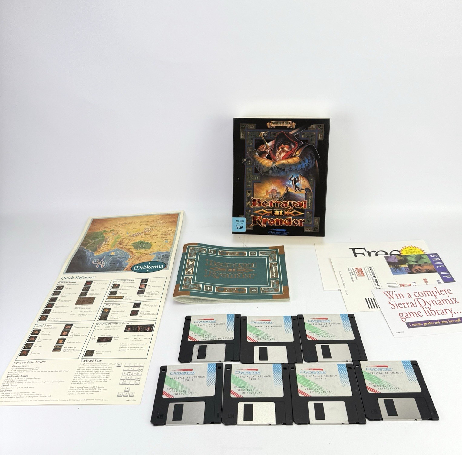 Betrayal at Krondor PC 3.5″ Disk 1993 RPG Adventure Dynamix Game. Fully Complete