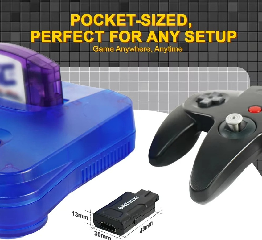 Bitfunx N64 HDMI Adapter 720P 1080P HD Converter Upscale N64 SNES SFC GameCube