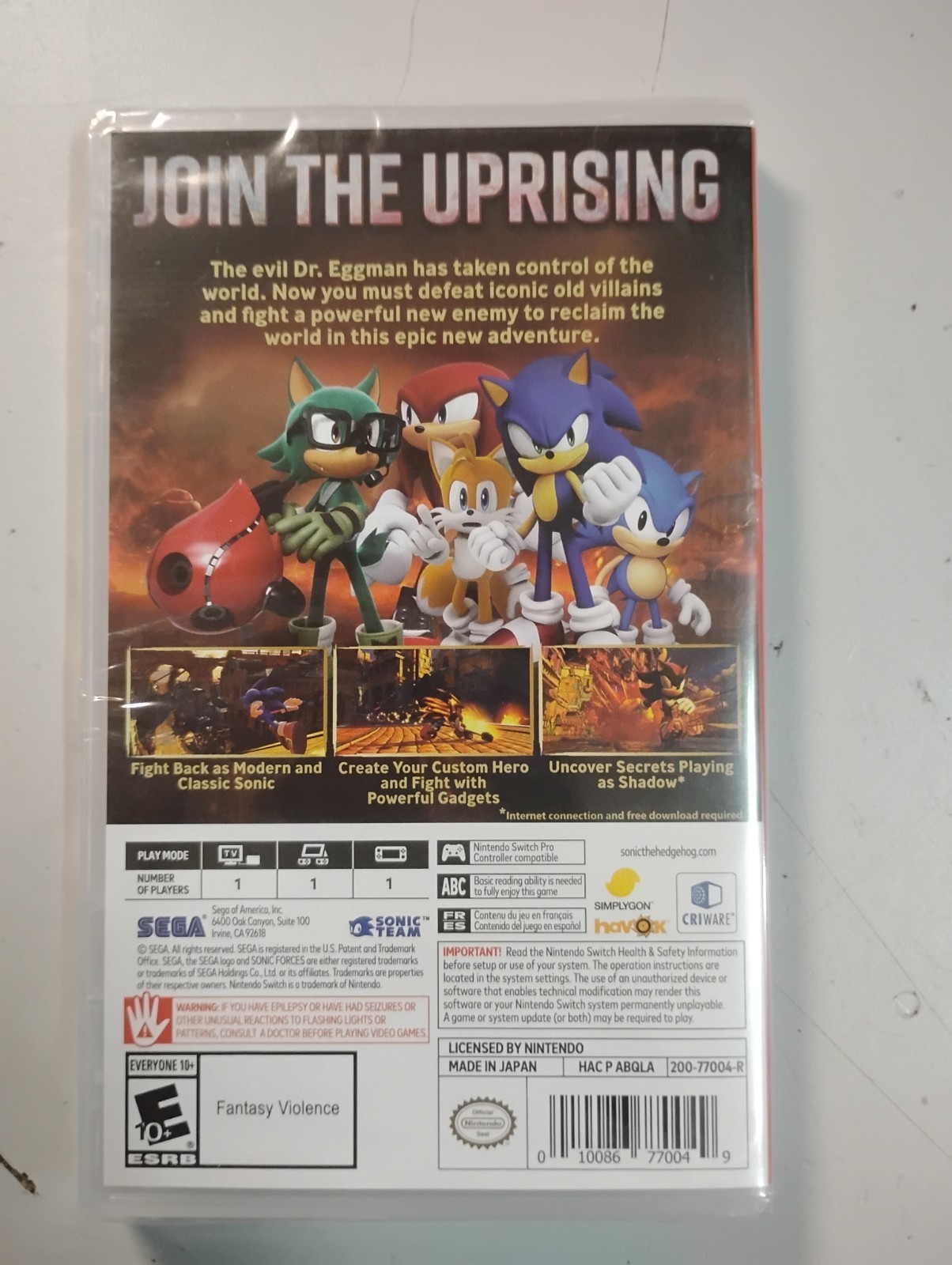 Sonic Forces – Bonus Edition – Nintendo Switch