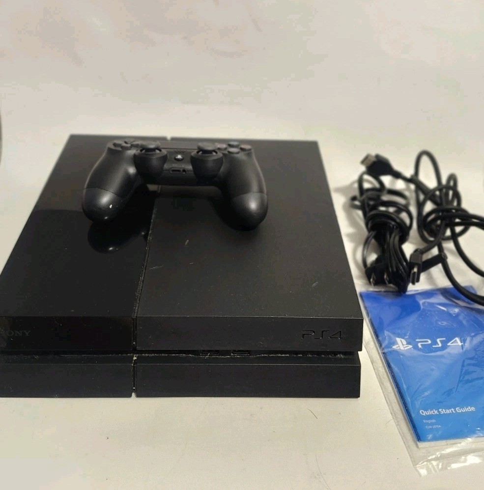 Sony Playstation 4 500GB Black Console PS4 W/ Controller & Cords Tested Working!