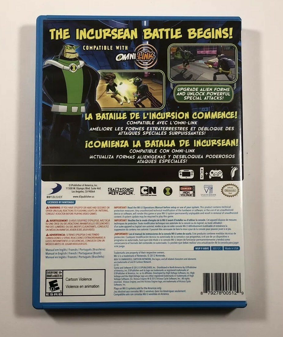 Ben 10: Omniverse 2 (Nintendo Wii U, 2013) Clean, Ships FAST!