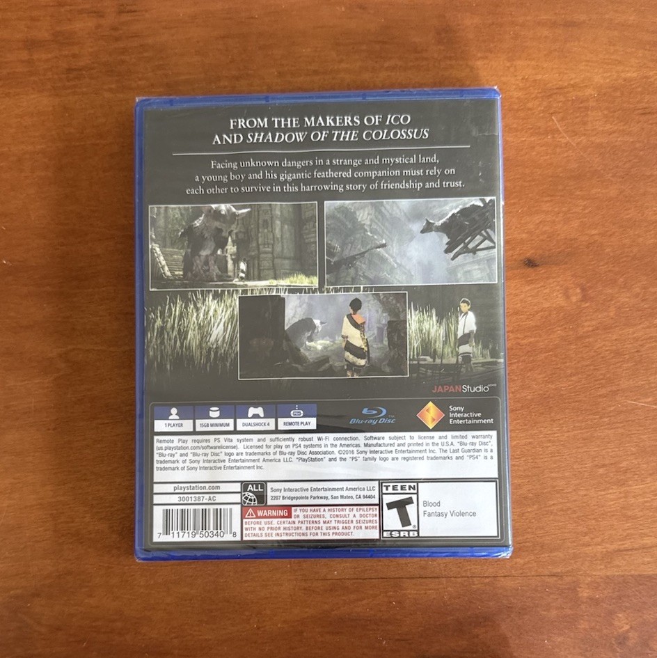 The Last Guardian (PlayStation 4 Ps4) BRAND NEW Factory Sealed – Ships Fast