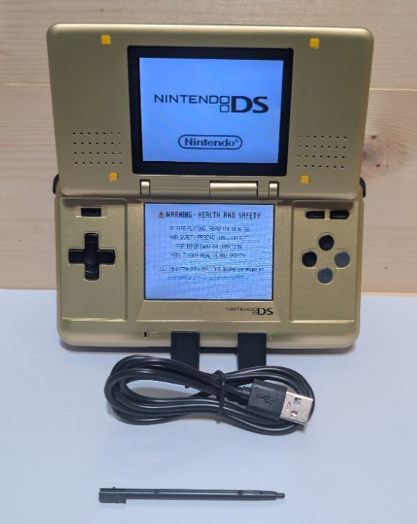 Nintendo DS NTR/Fat/Original GoldZelda Reshelled W/USB Cable New Battery & USB-C