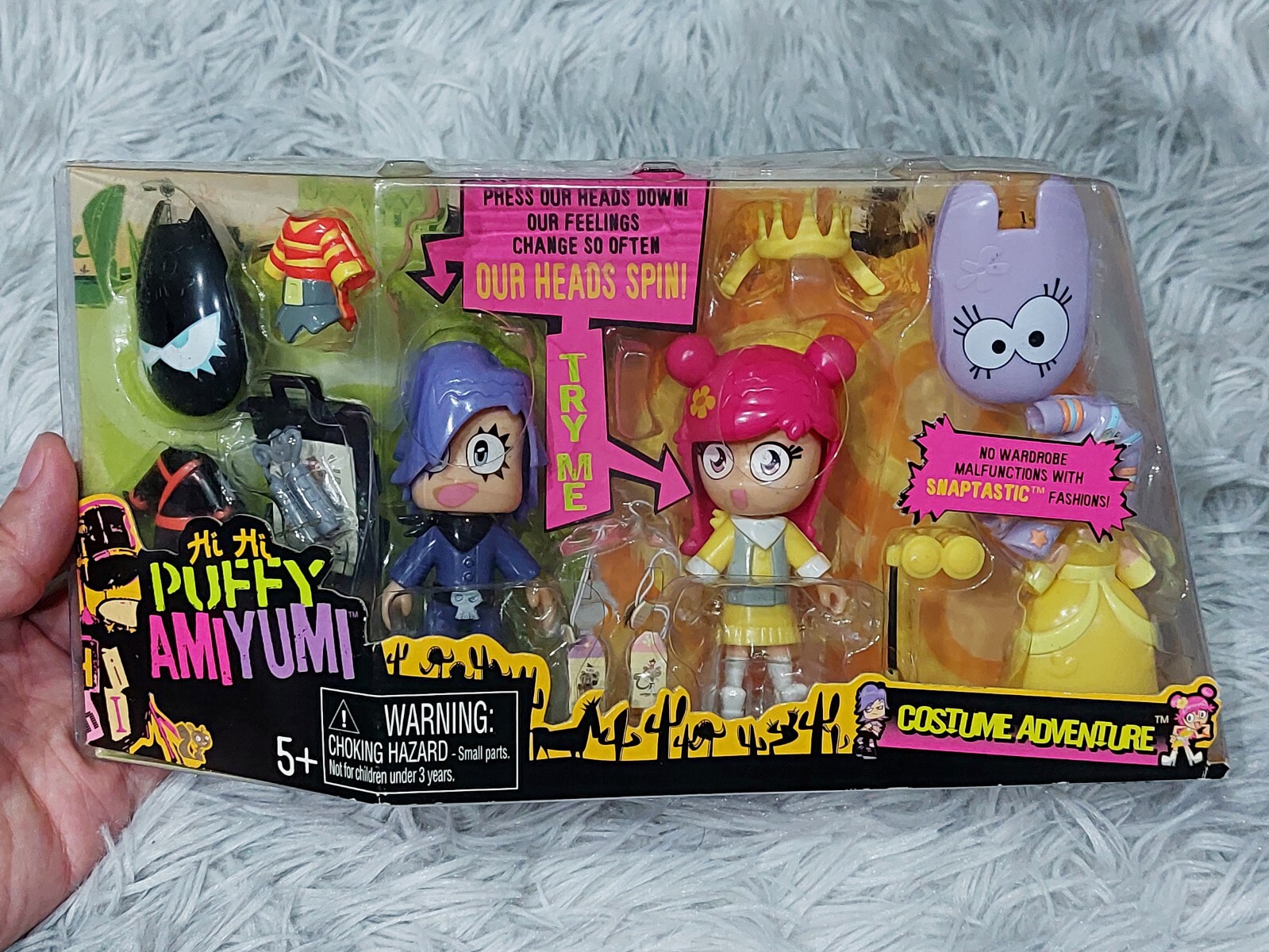 Hi Hi Puffy AmiYumi Costume Adventure Action Figure Playset Mattel 2005 3.2in
