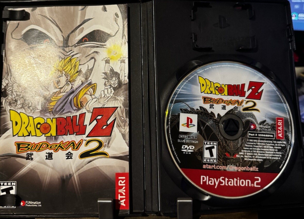 Dragon Ball Z: Budokai 2 w/MANUAL NO CASE ARTWORK for Sony PlayStation 2 TESTED