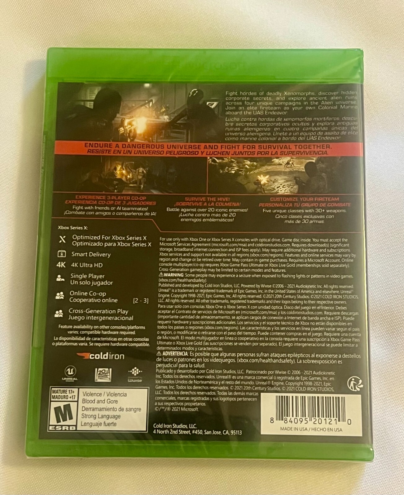 Aliens: Fireteam Elite (Microsoft Xbox One/Series X, 2021) New/Sealed
