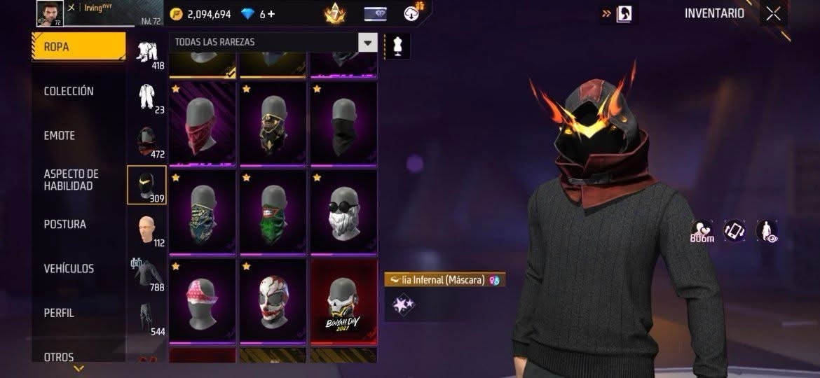 Free Fire Garena Android Account Skins Weapons Emotes Battle Royale Items