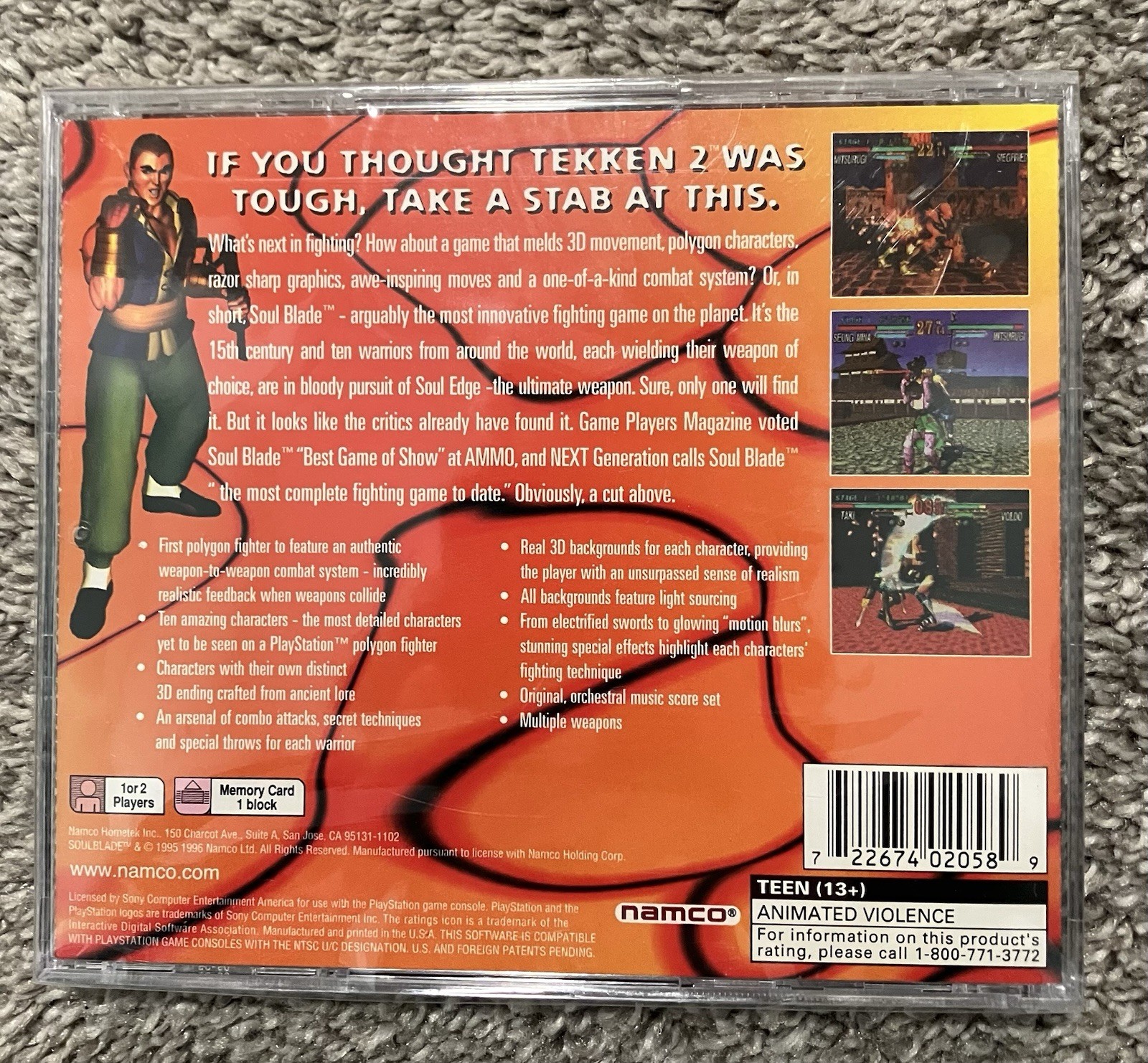 Soul Blade PS1 Playstation Black Label Brand New Sealed Next Day Ship See Images