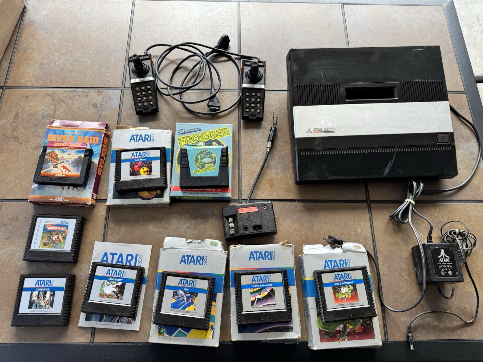 Atari 5200 Console 4 Port 2 Controllers 9 Games Switch Box Gaming See Descriptio