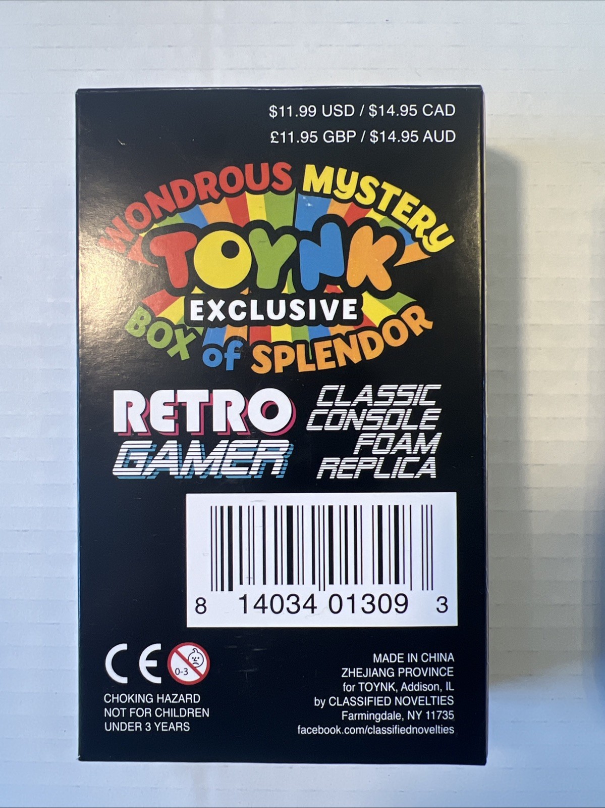 Retro Gamer Novelty Game Boy Classic Console Foam Replica Gameboy System NIB