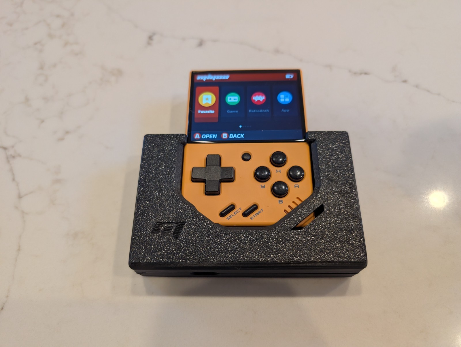 Miyoo Mini V4 Yellow Retro Handheld Linux with Metal Dpad and case/grip