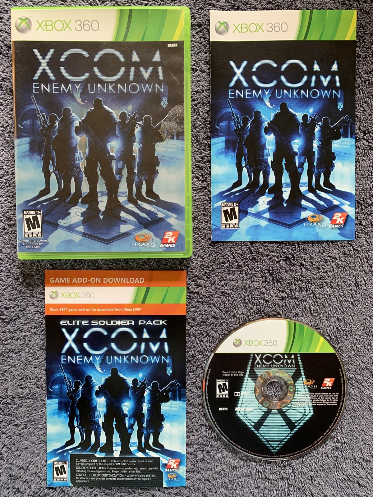 XCOM: Enemy Unknown – Xbox 360 – Tested & Works Complete With Manual CIB