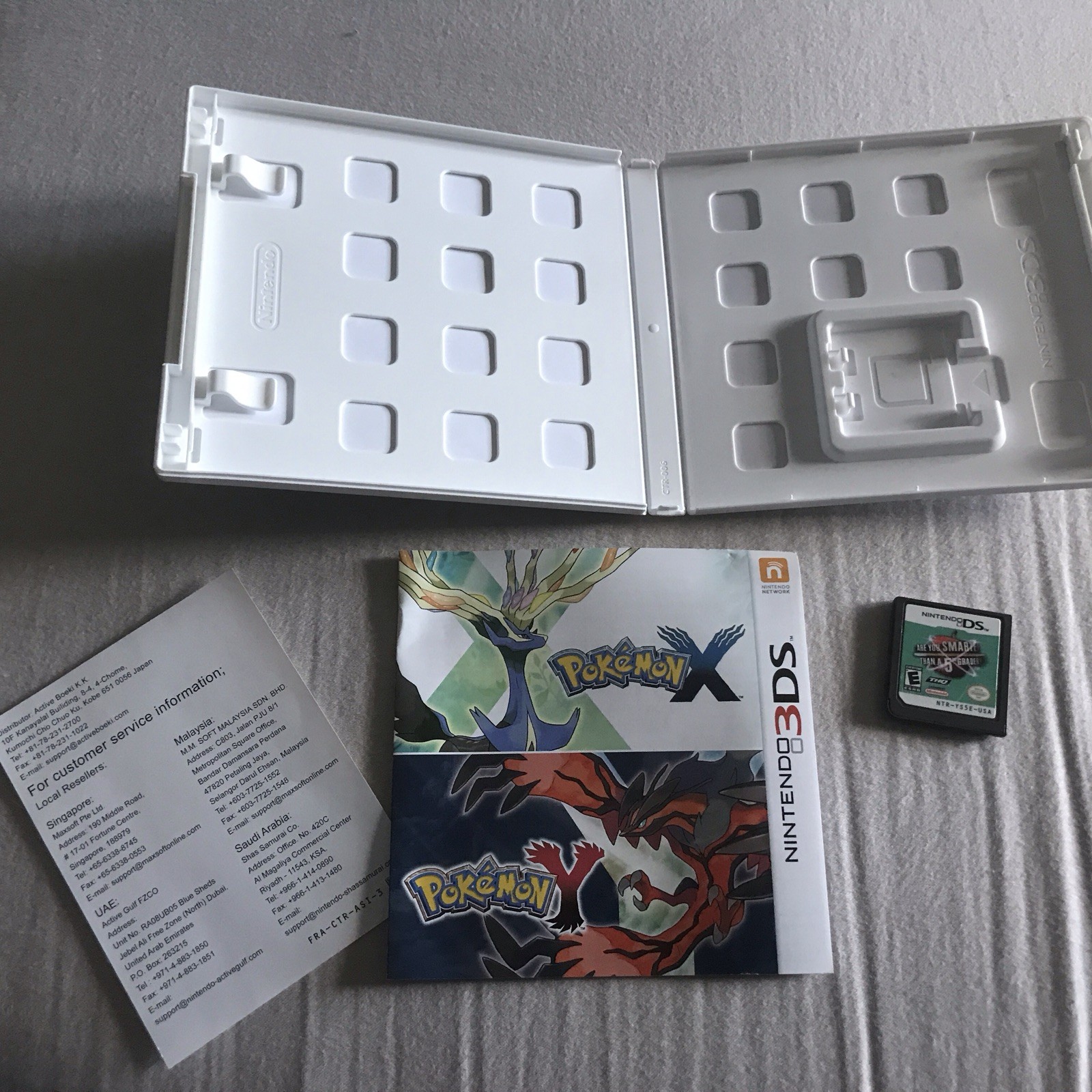 EMPTY CASE Pokemon X Nintendo 3DS COMPLETE W/ MANUAL & BONUS CARTRIDGE AUTHENTIC