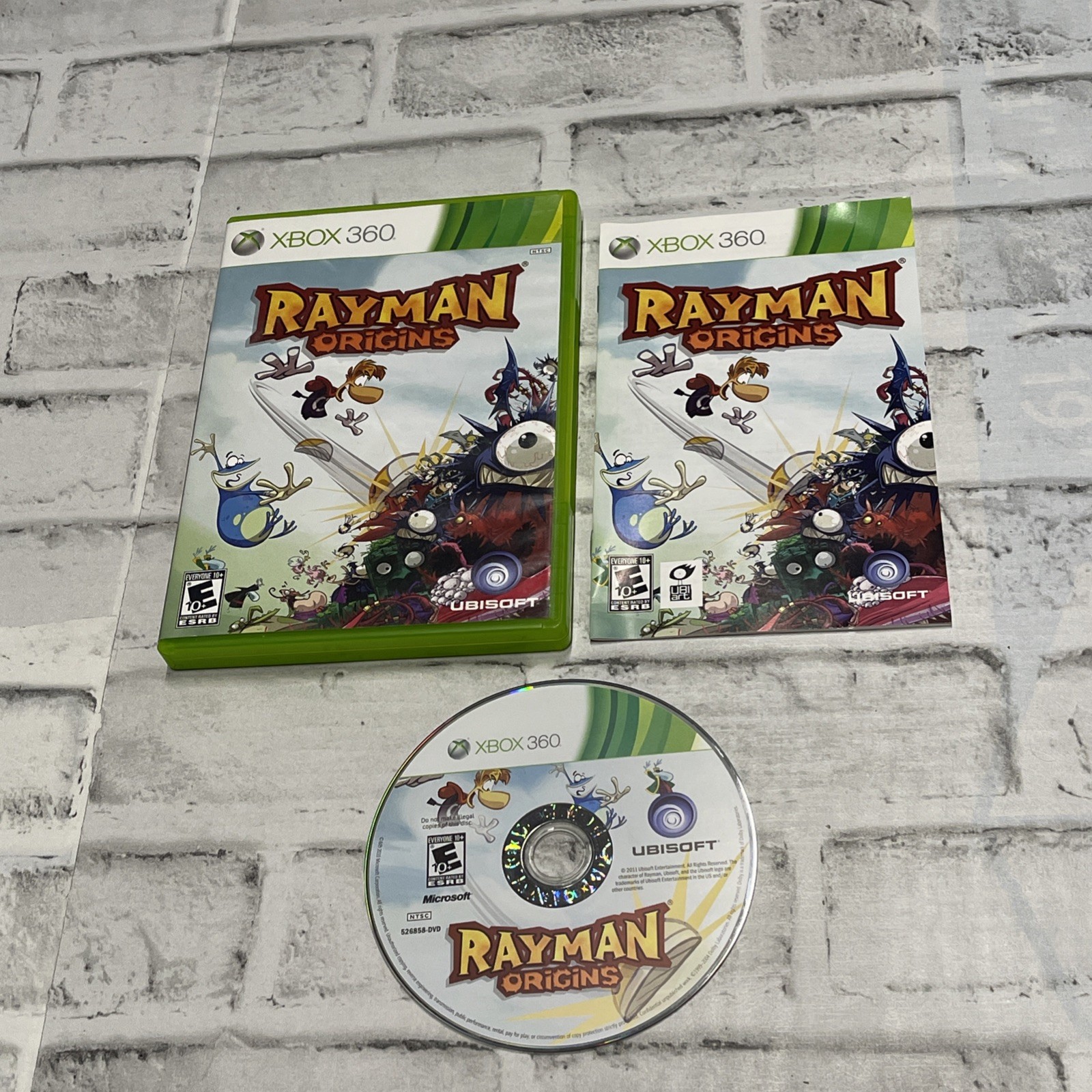 Rayman Origins (Microsoft Xbox 360) Complete with Manual Tested Works EXCELLENT