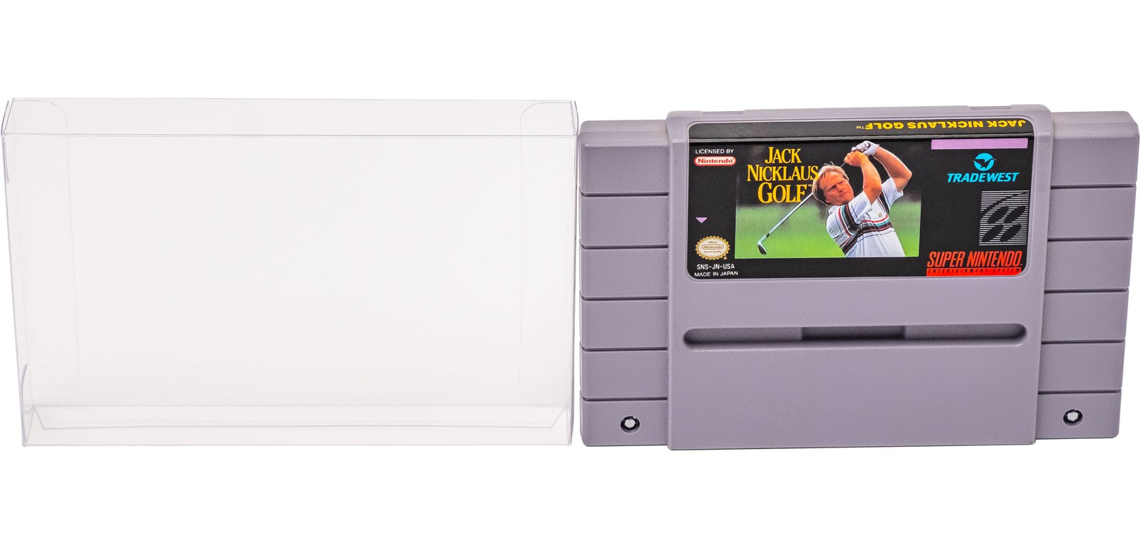 Super Nintendo SNES Cartridge Case Box Protector Clear Plastic Game Thick Sleeve