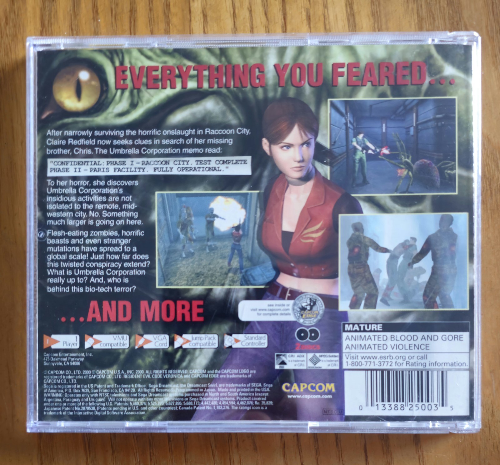 Resident Evil: Code Veronica (2000) Sega Dreamcast. CD No 2