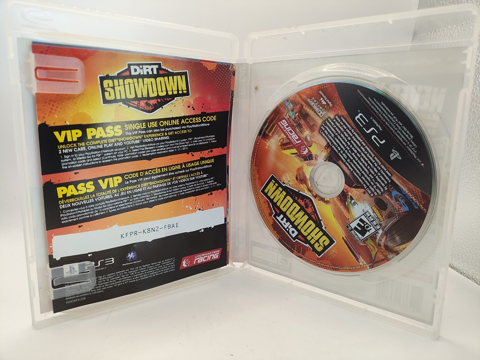 Dirt Showdown PlayStation 3 Complete With Manual