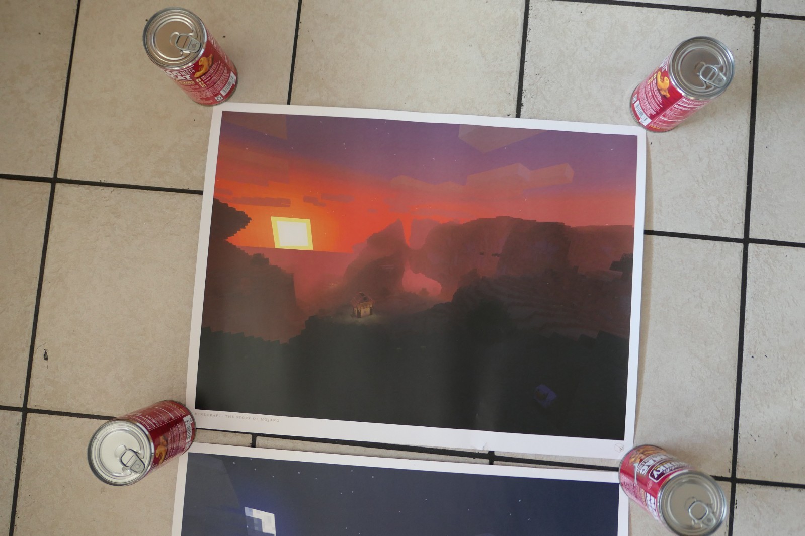 2012 Minecraft Kickstarter Lithograph AUTHENTIC Lot of 3 “The Story of Mojang”