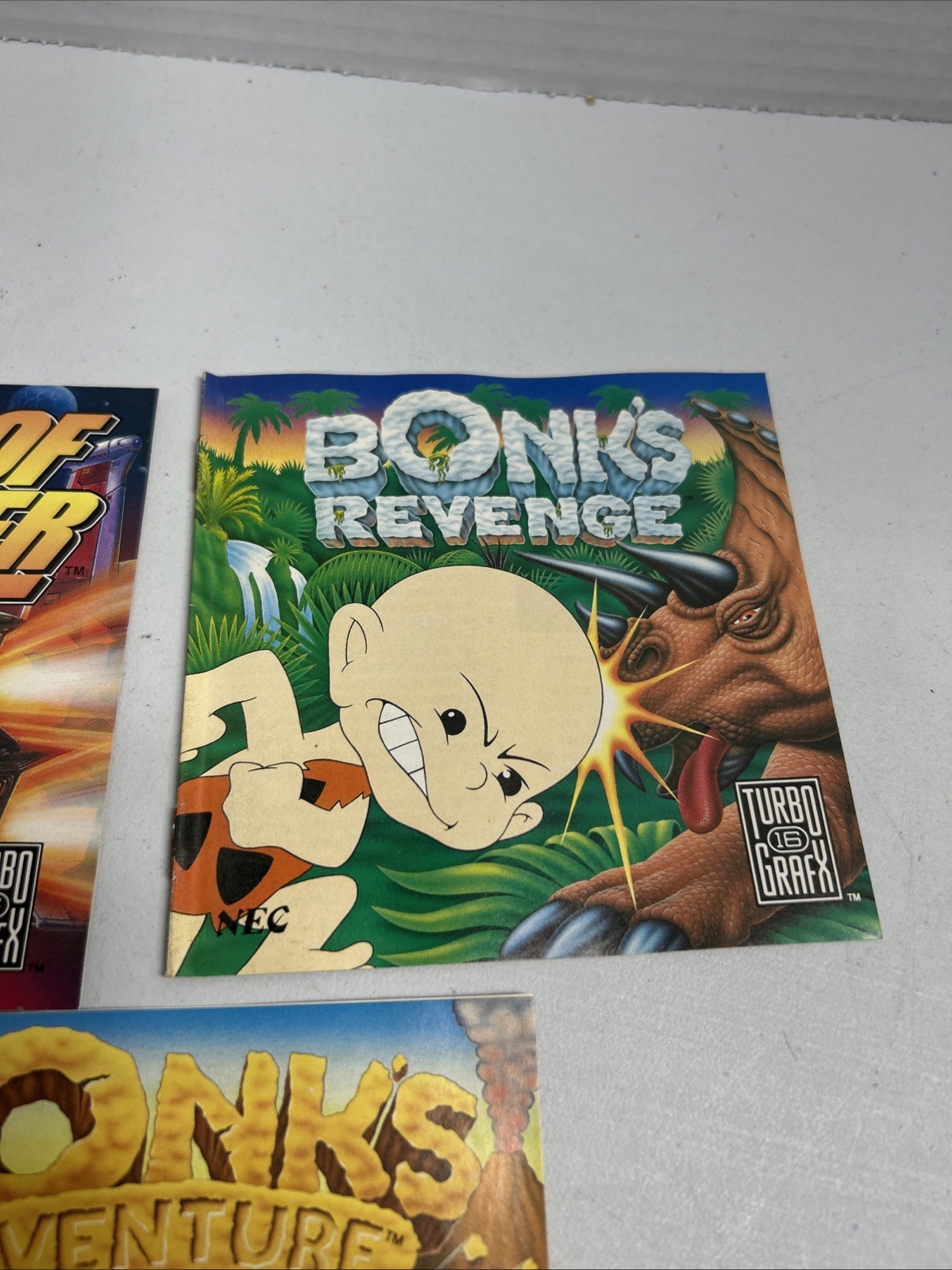 Gate of Thunder Bonks Adventure & Revenge TurboGrafx CD TurboDuo w/ Manuals