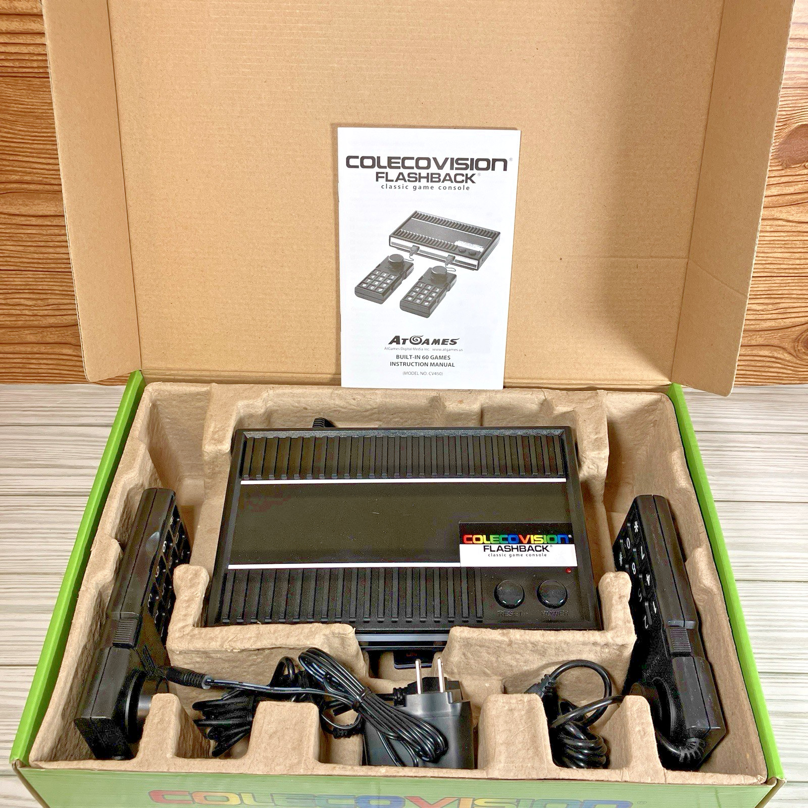 AtGames ColecoVision 32MB Black Game Console Open Box 60 Games Flashback Limited