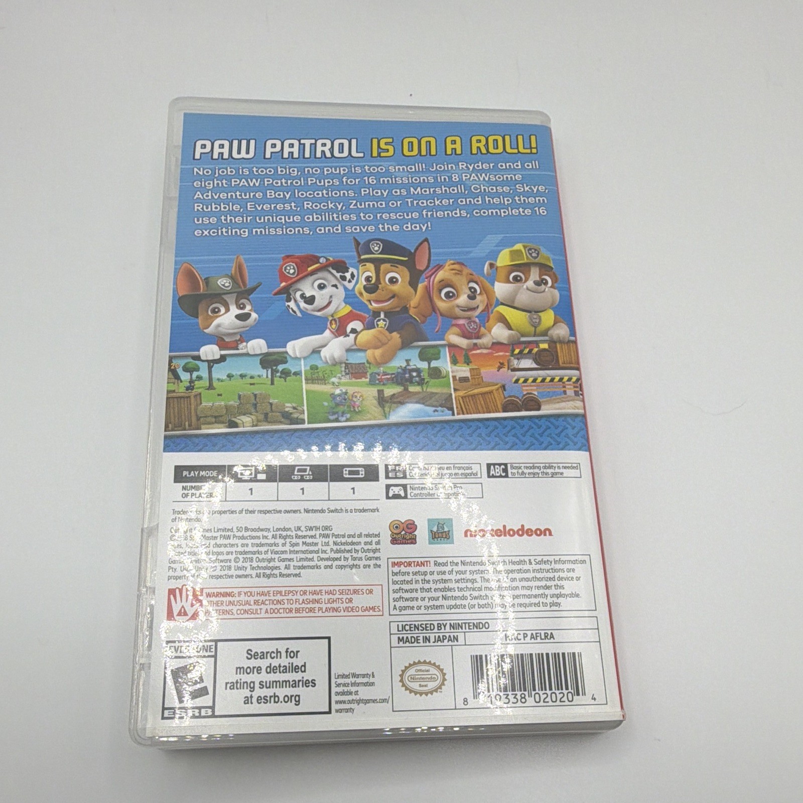 Outright Games PAW Patrol: On a Roll! Nintendo Switch NTSC-U/C E