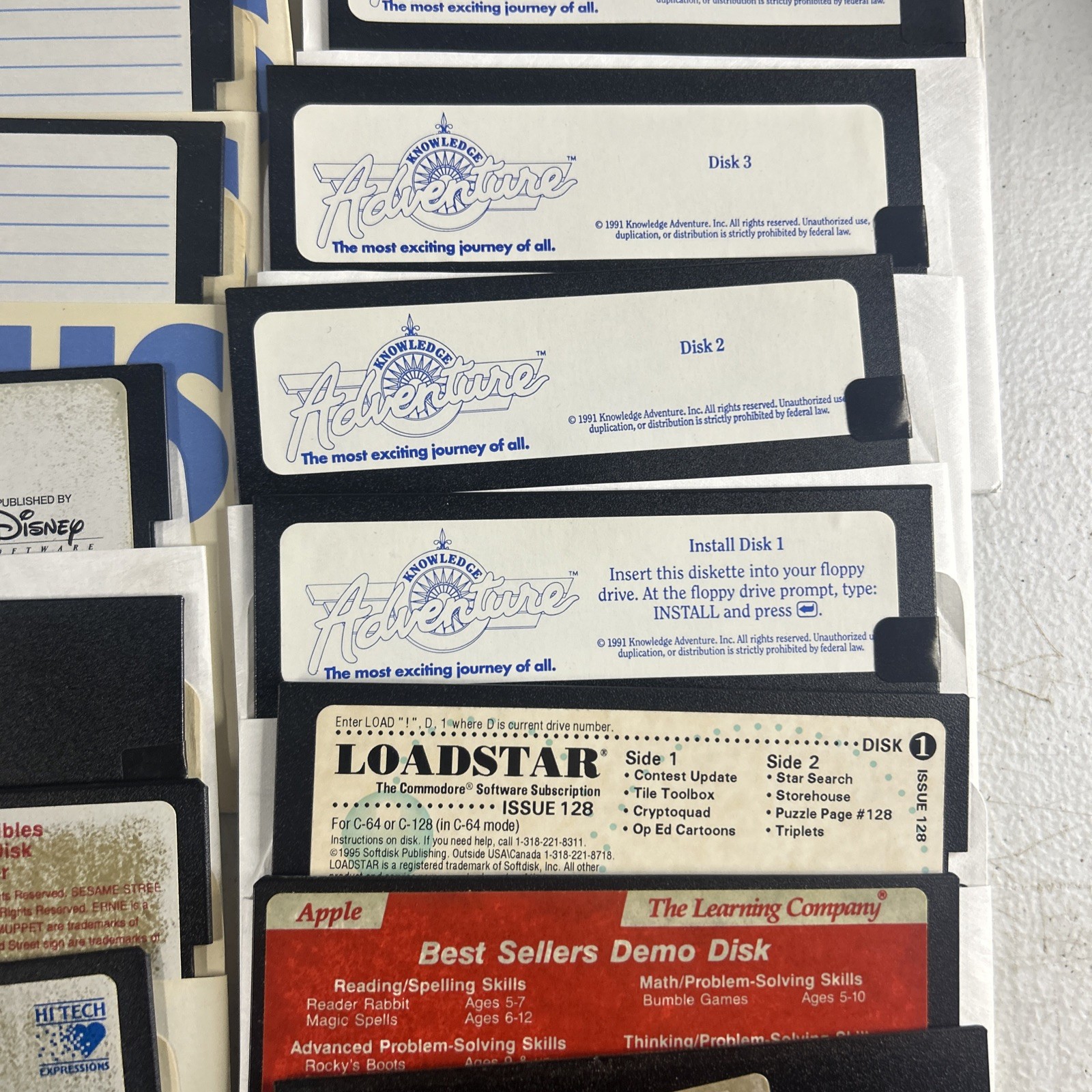 Commodore 64 Floppy Disks With Games Selling As Is for Blank Disk LOT Of 66
