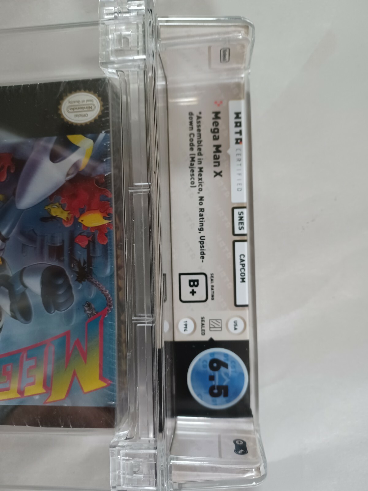MEGA MAN X WATA 6.5 B+ SEALED NINTENDO SNES 1994 MEXICO