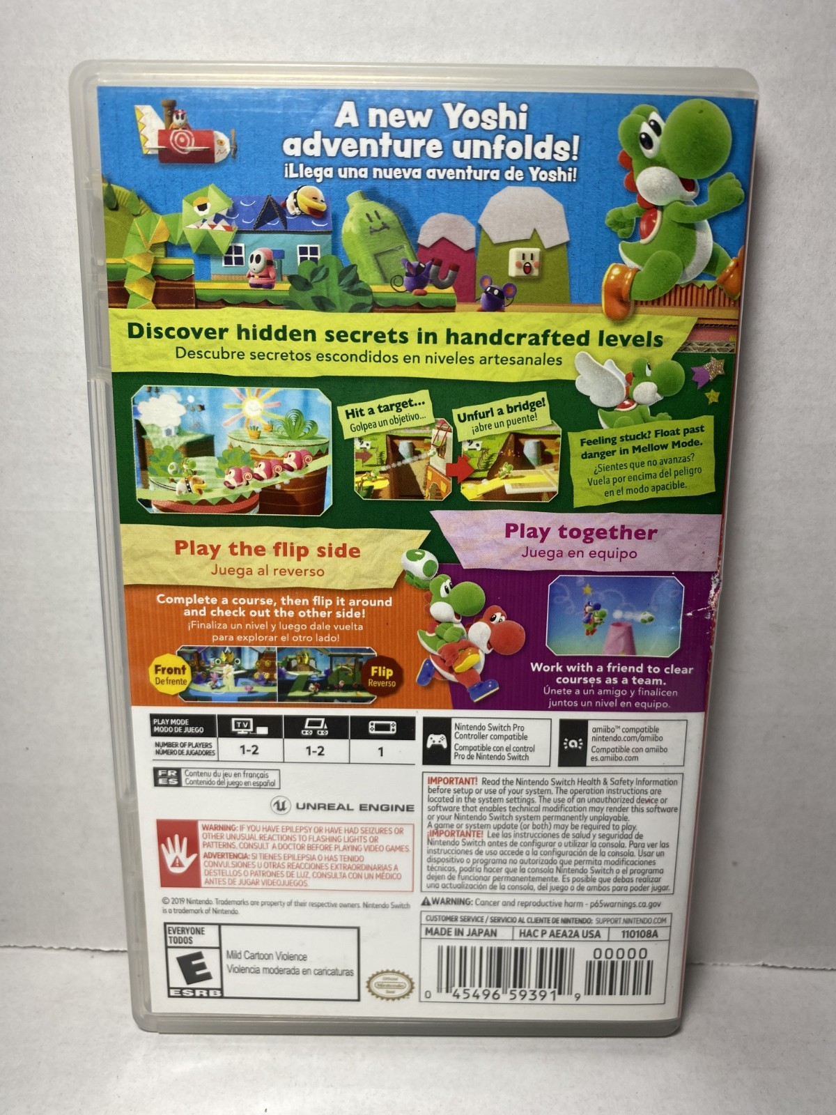 Yoshi’s Crafted World (2019) Nintendo Switch Tested Free Shipping