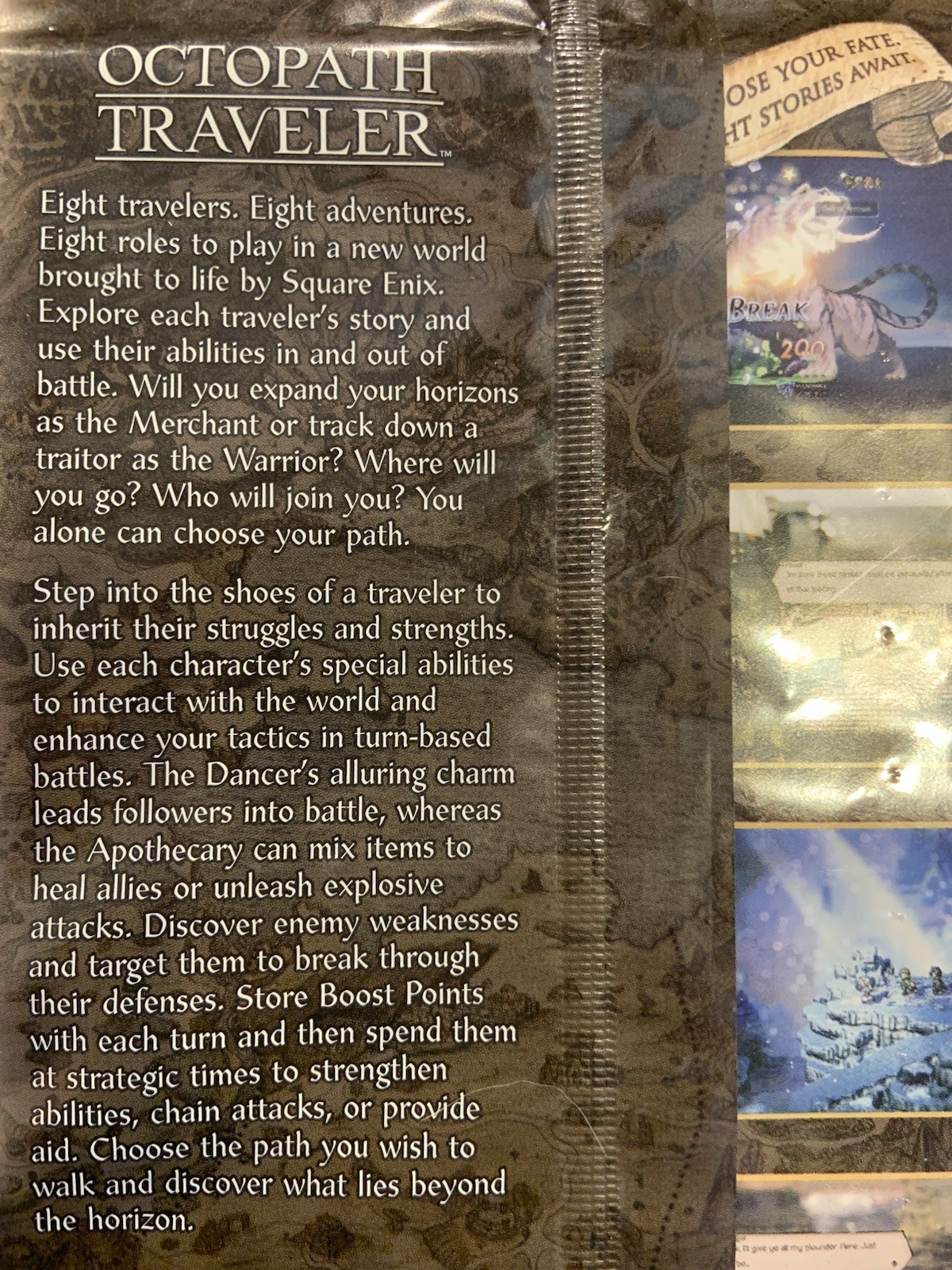 Nintendo Octopath Traveler Character Card Set 8 Cards + Sticker Sheet