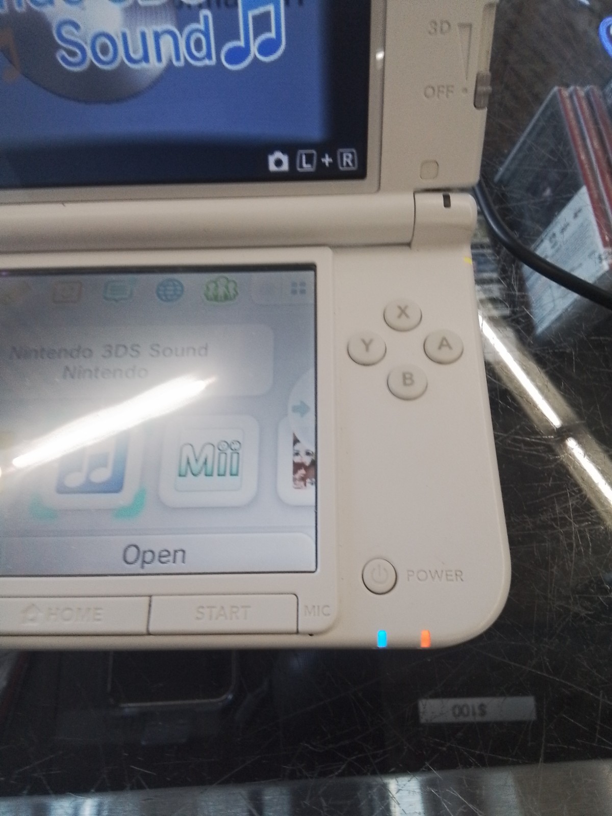 Nintendo 3DS XL White Handheld System No Charger