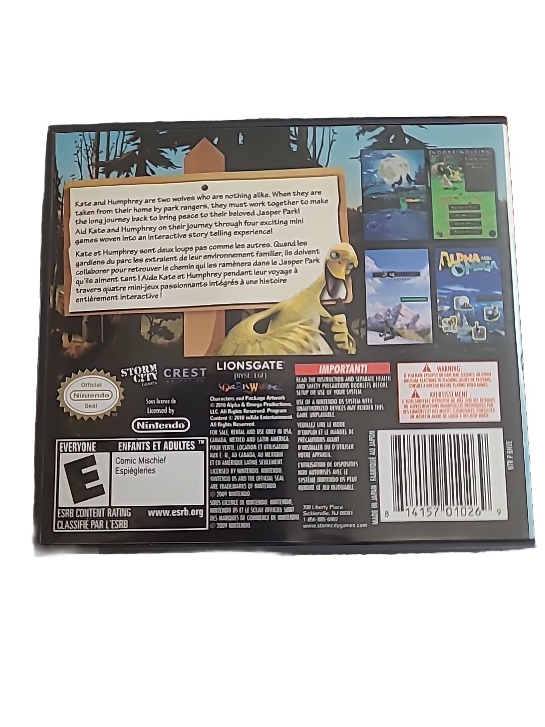 Alpha and Omega Nintendo DS with Instruction Booklet by Storm City Games