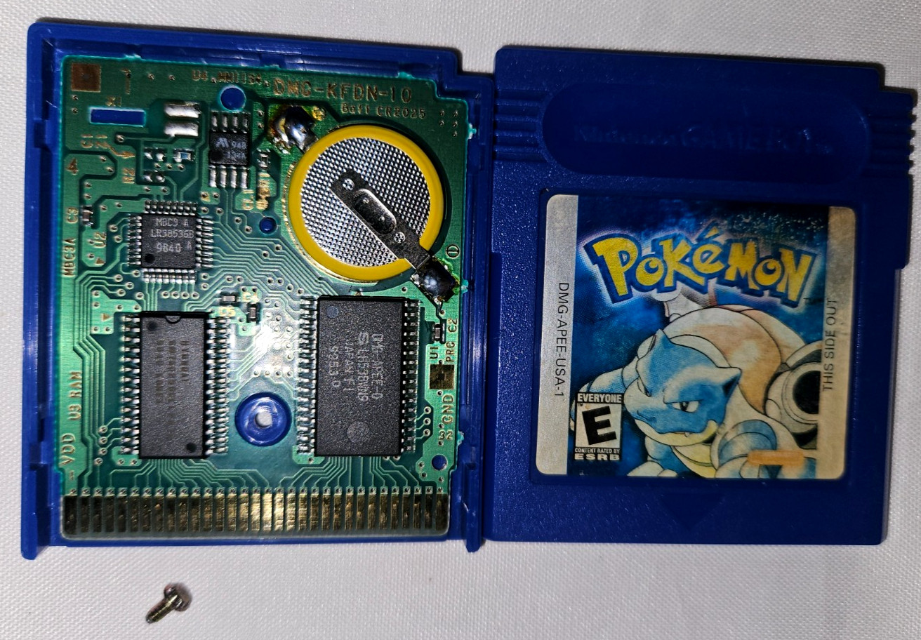 Pokemon Blue Cartridge Only Authentic Nintendo Game Boy New Battery USA-1 Saves