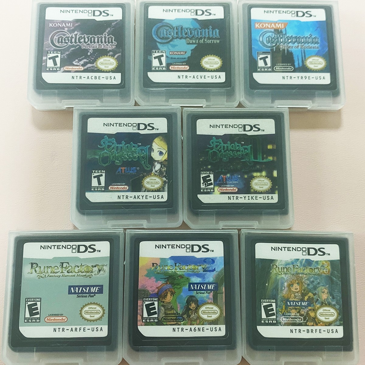 for 3DS 2DS DS NDSL Lite DSI DS Game Card Konami Castlevania / Rune Factory