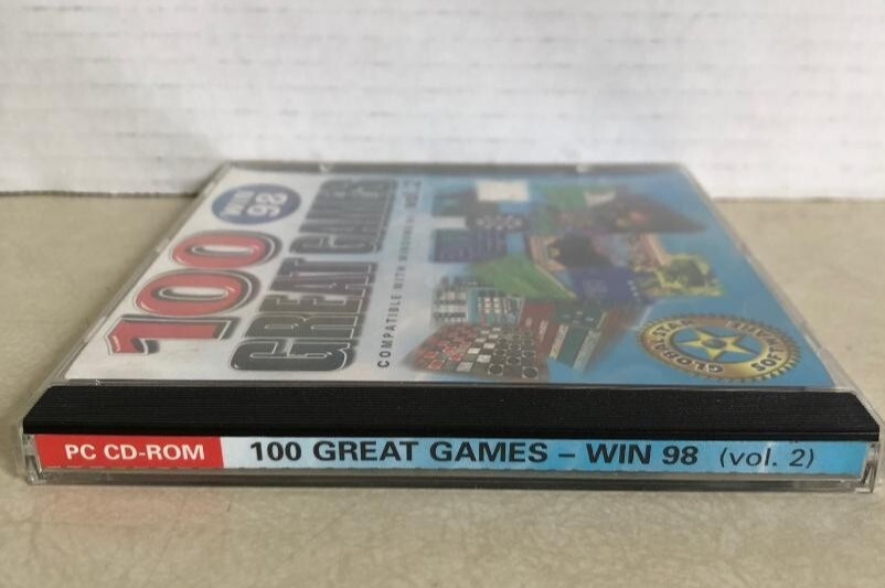 100 Great Games Vol. 2 PC Game CD-Rom Windows 98 Global Star Software