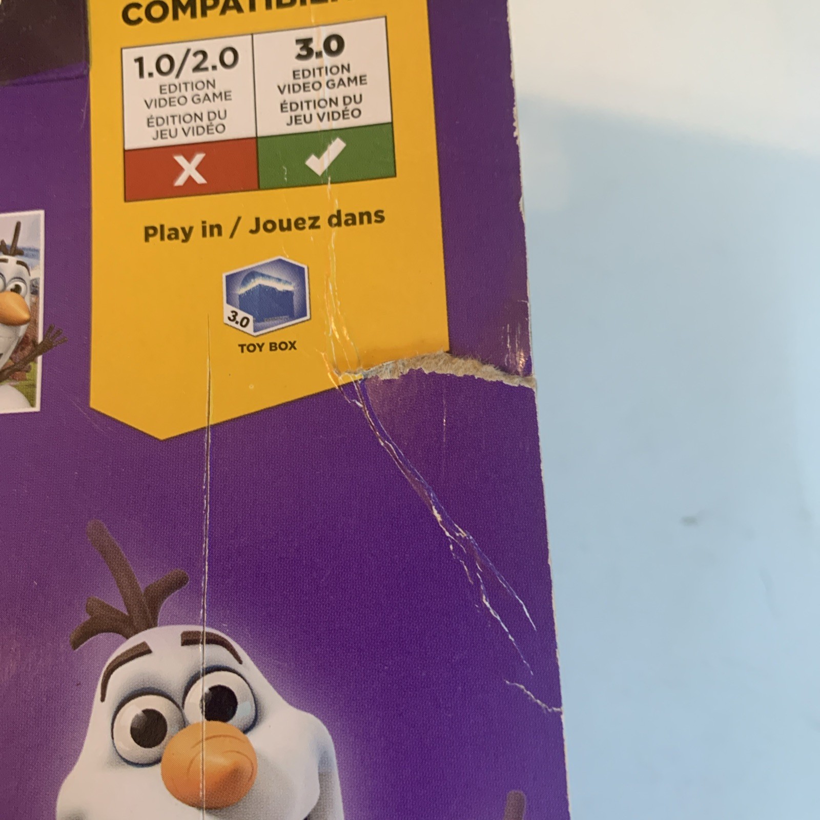 Sealed Disney Infinity 3.0 Olaf Frozen Shelf Wear Gt