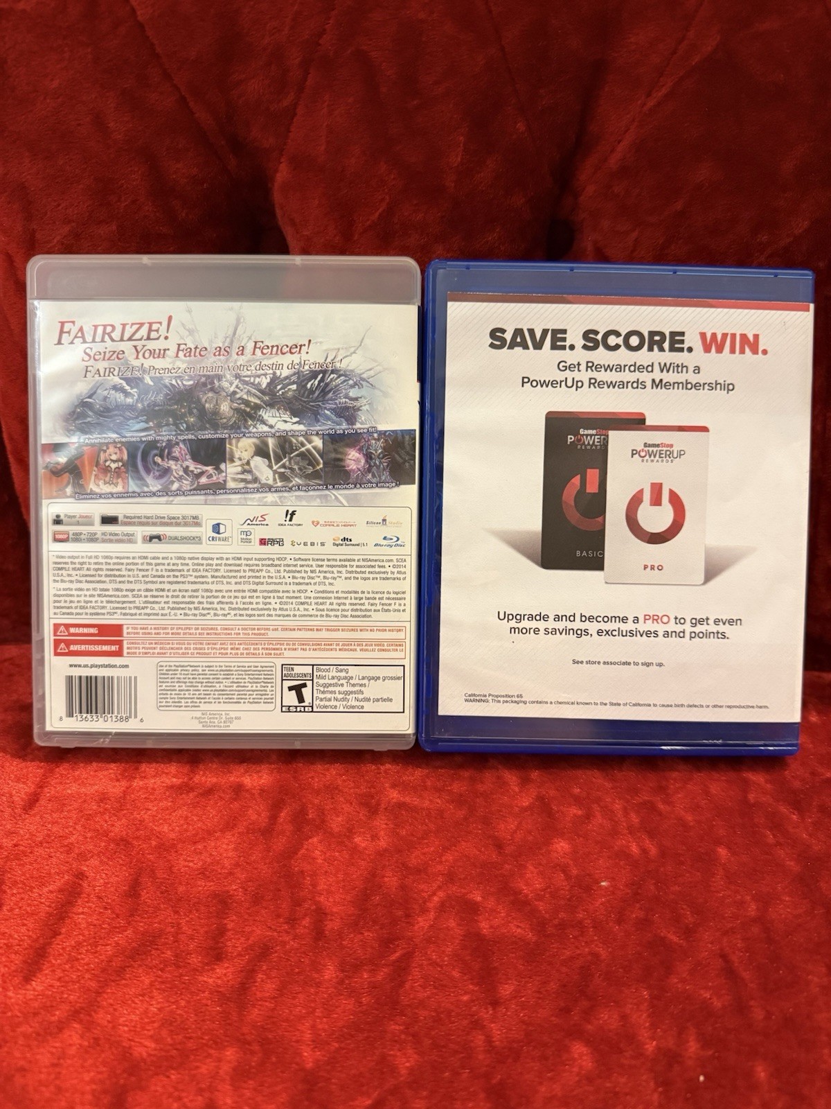 Fairy Fencer F: Advent Dark Force PS4 & Fairy Fencer F Sony PlayStation 3 CIB