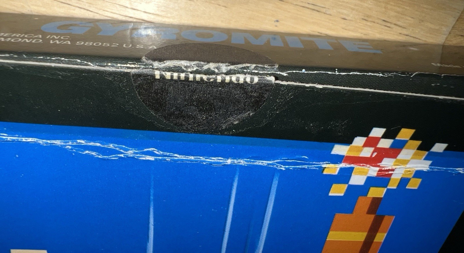 1985 Gyromite NES MATTE STICKER SEAL Hang-Tab NO CODES 1st BOX Nintendo TESTED!