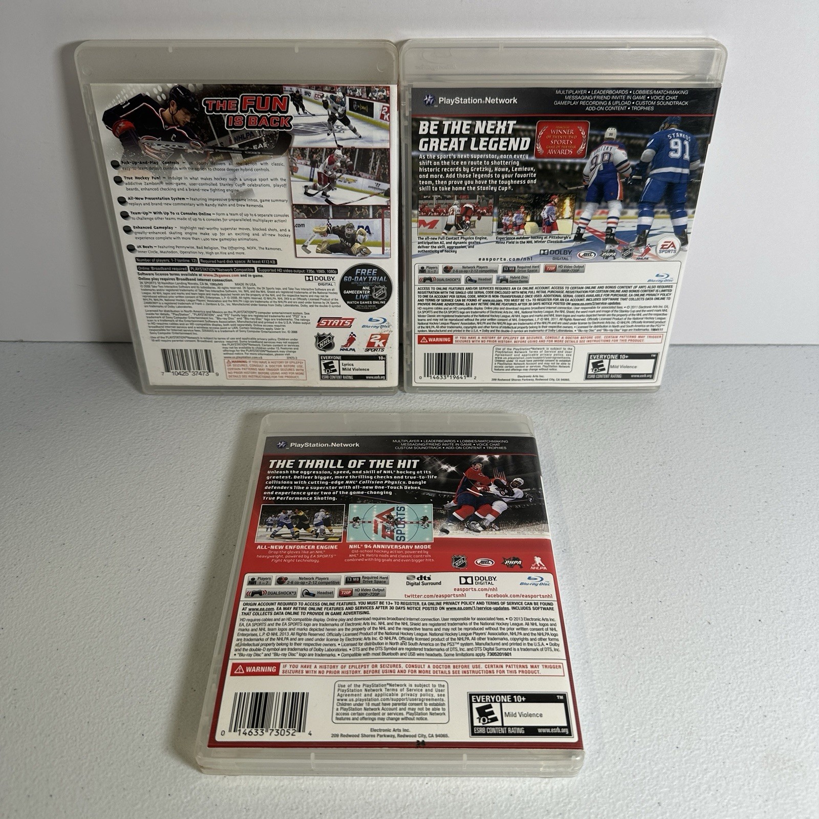PS3 NHL Bundle- 2K9 / NHL 12 / NHL 14