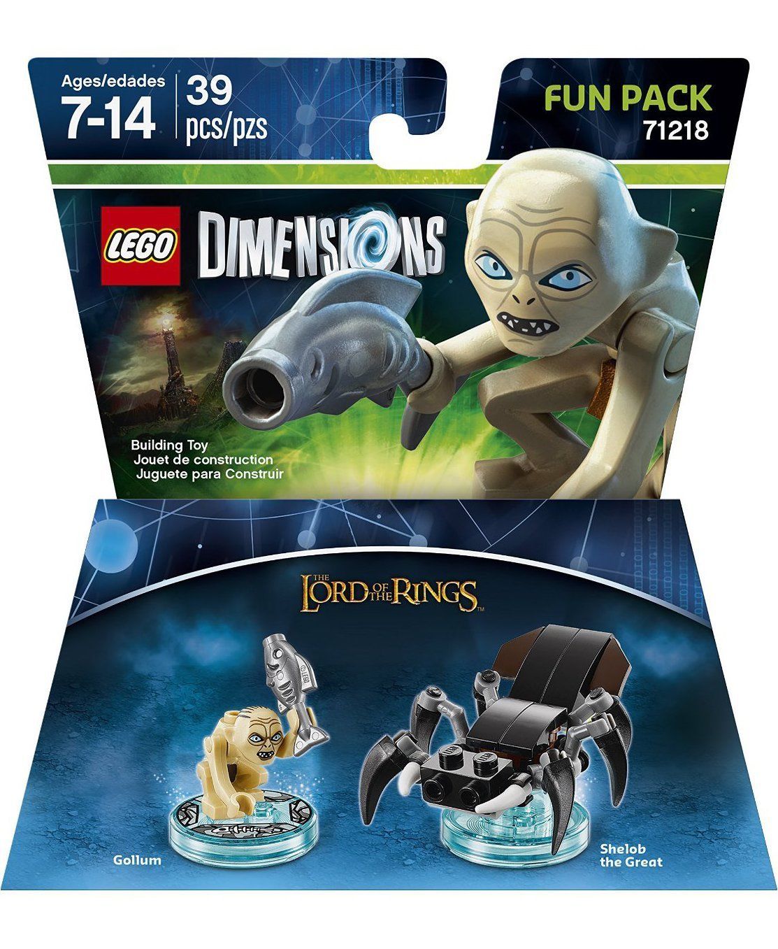 LEGO DIMENSIONS Movie Fun Pack Gollum Lord of Rings Shelob 71218 (39pcs) Golem