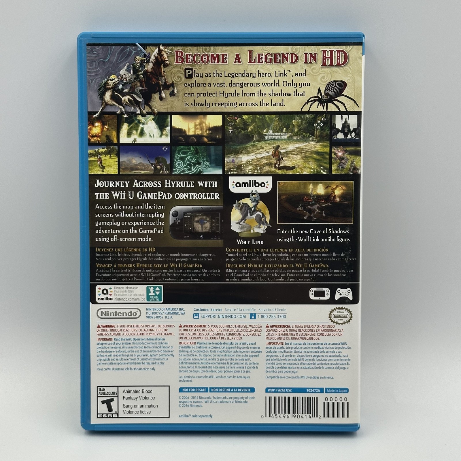 The Legend of Zelda: Twilight Princess HD (Nintendo Wii U, 2016) Complete CIB