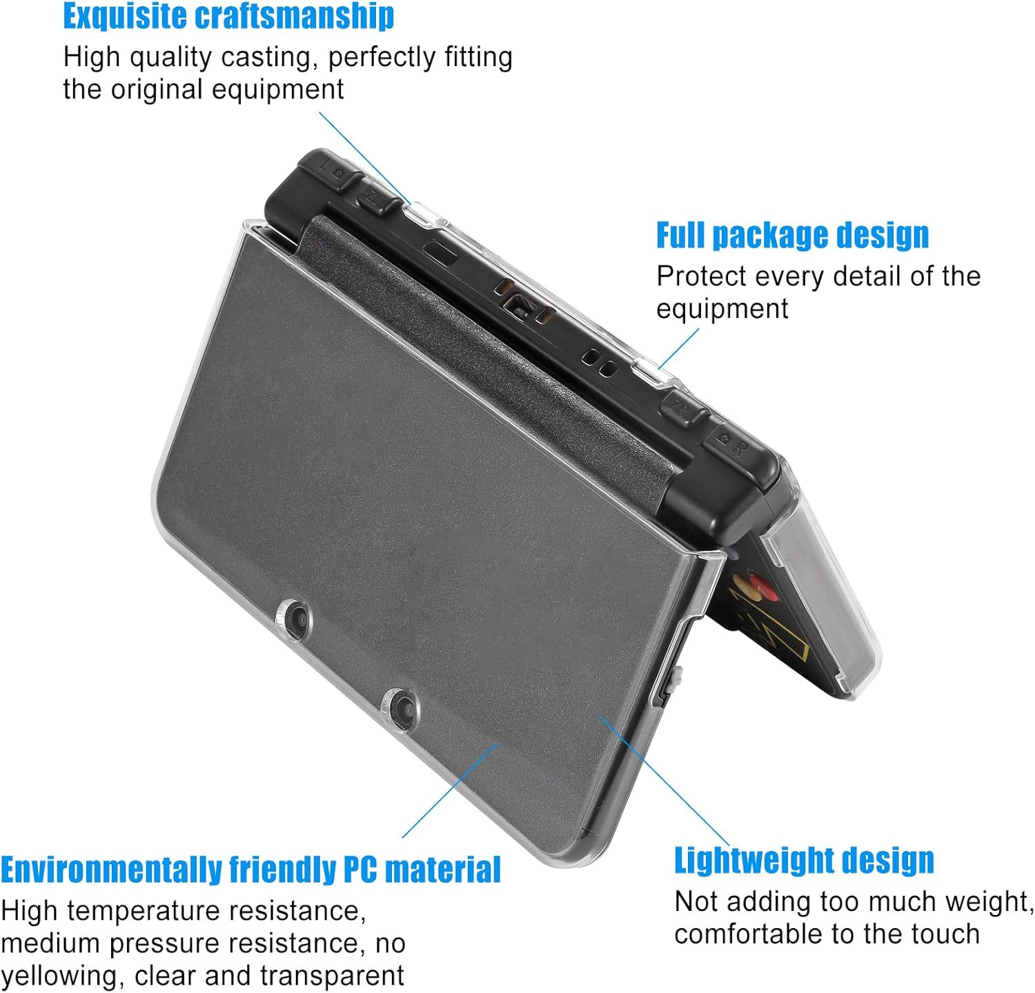 New 3DS Case – VSEER Ultra Clear Crystal Transparent Hard Shell Protective Case