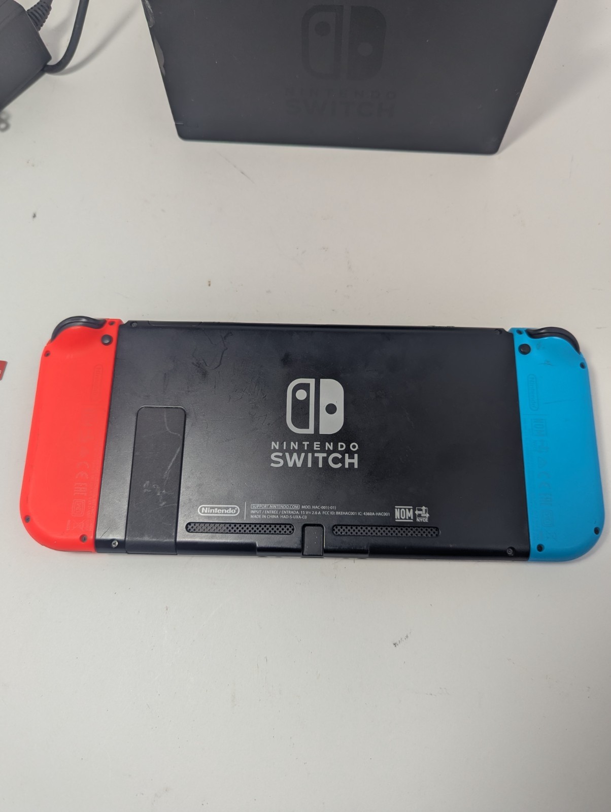 Nintendo Switch HAC-001 Handheld Game Console 6.2 LCD w/ Joy-Cons, TV Dock, Card