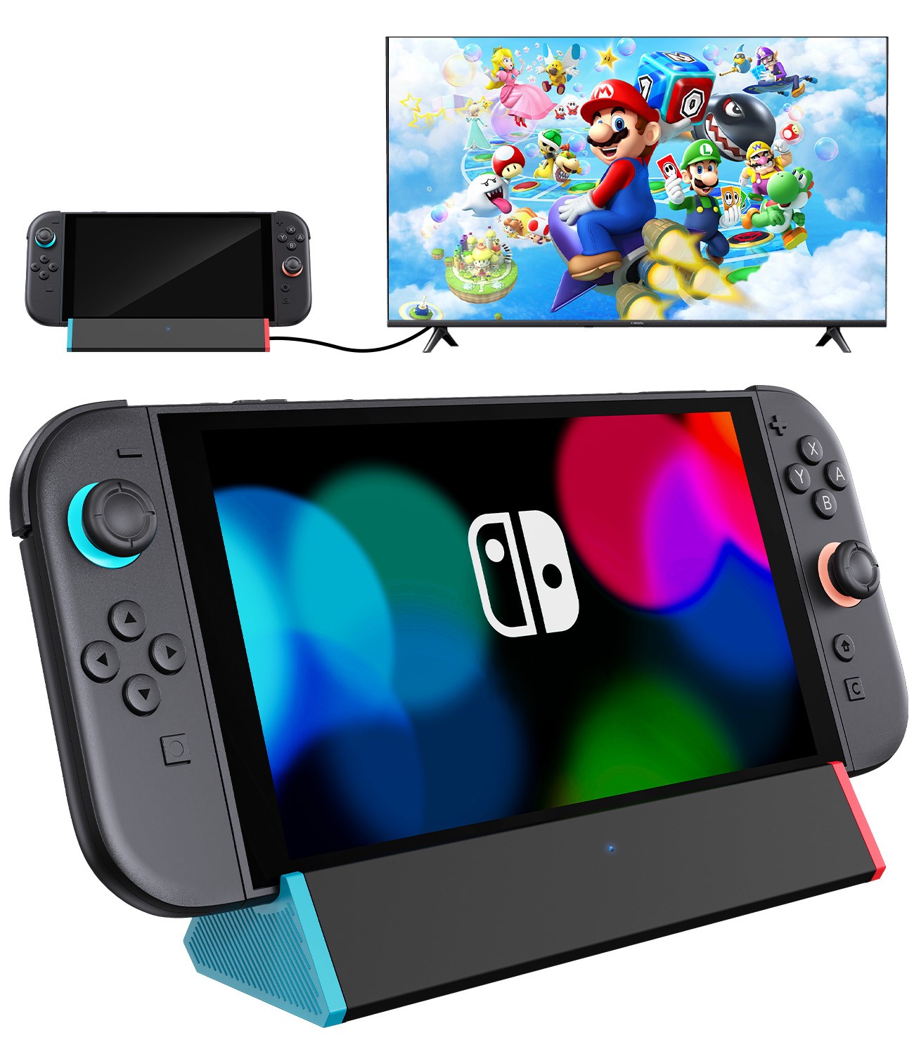 SIWIQUFor Nintendo Switch 2 TV Dock 4K @120Hz HDMI Docking Station With LAN Port