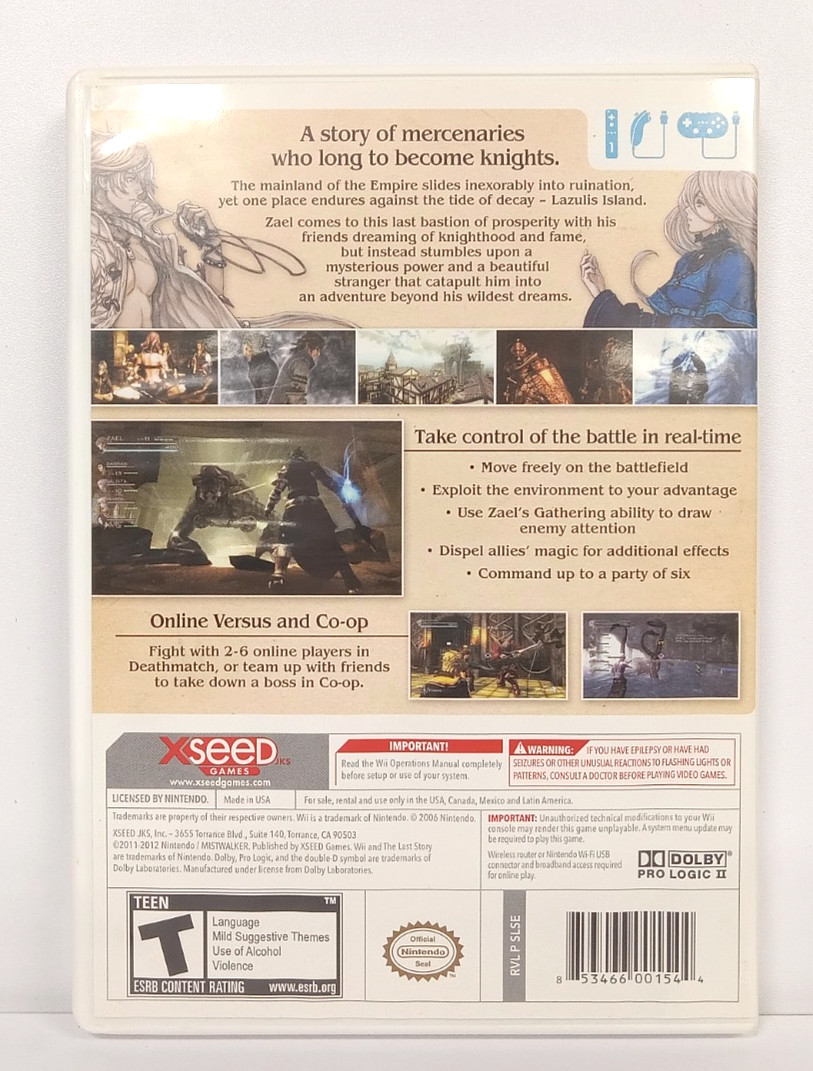 The Last Story (Nintendo Wii, 2012) – CIB Complete, Free Shipping!