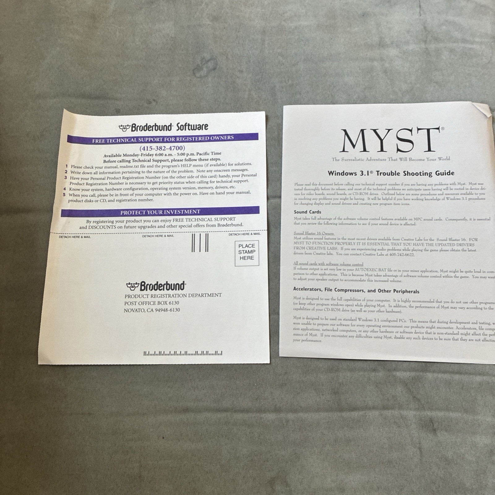 vintage 1996 Myst And Missed Three Exile￼CD-ROM for Windows 3.1 and 95